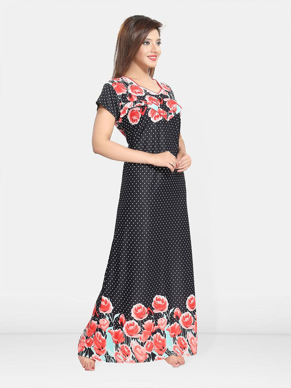 Be You Women Printed Maxi Maternity Nightdress