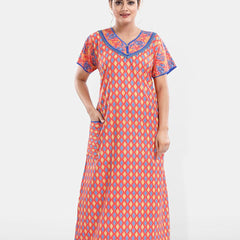 Be You Pure Cotton Printed Maxi Nightdress