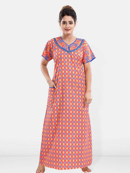Be You Pure Cotton Printed Maxi Nightdress