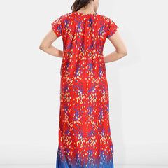 Be You Women Polka Dots Printed Maxi Nightdress