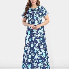 Be You Women Printed Maxi Nightdress