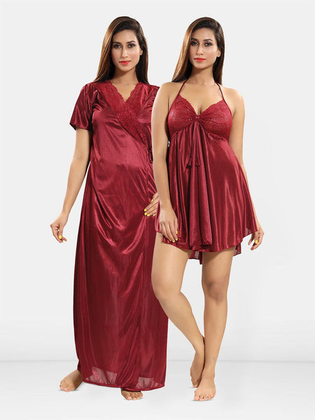 Be You Women 2 pieces Maxi Wrap Nightdress