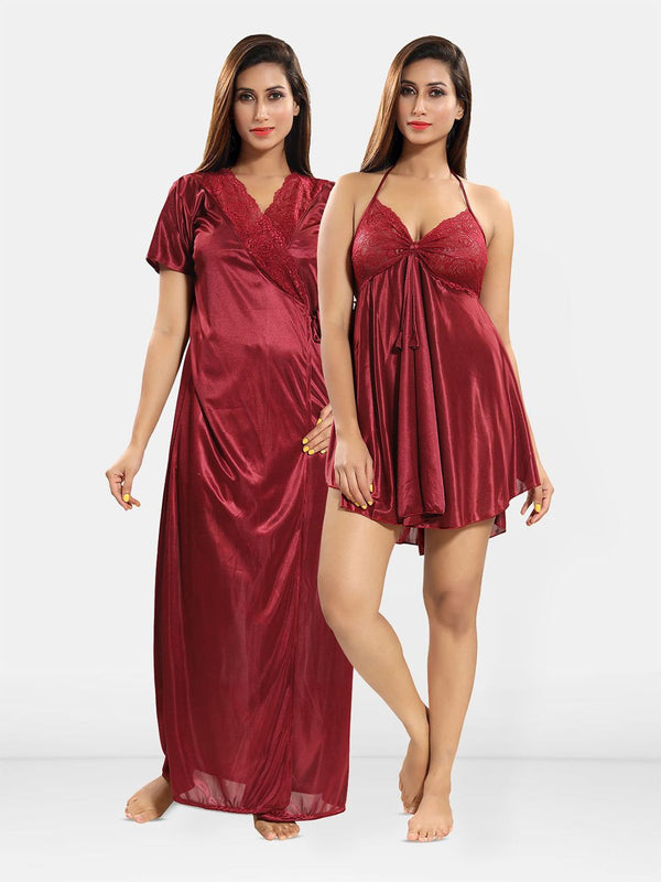 Be You Women 2 pieces Maxi Wrap Nightdress