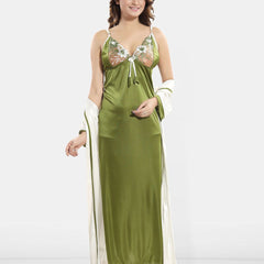Be You Set of 2 V-Neck Maxi Wrap Nightdress