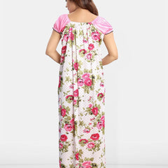 Be You Women Printed Maxi Nightdress