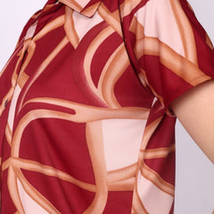 Be You Women Maroon Printed Night suit