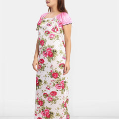 Be You Women Printed Maxi Nightdress