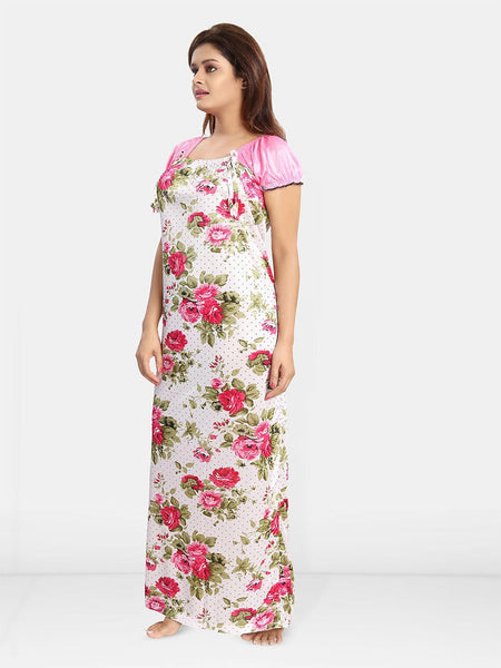 Be You Women Printed Maxi Nightdress
