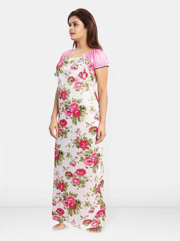 Be You Women Printed Maxi Nightdress