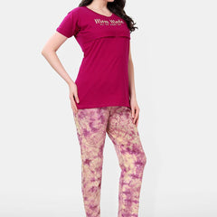 Be You Women Tie and Dye Printed Night suit