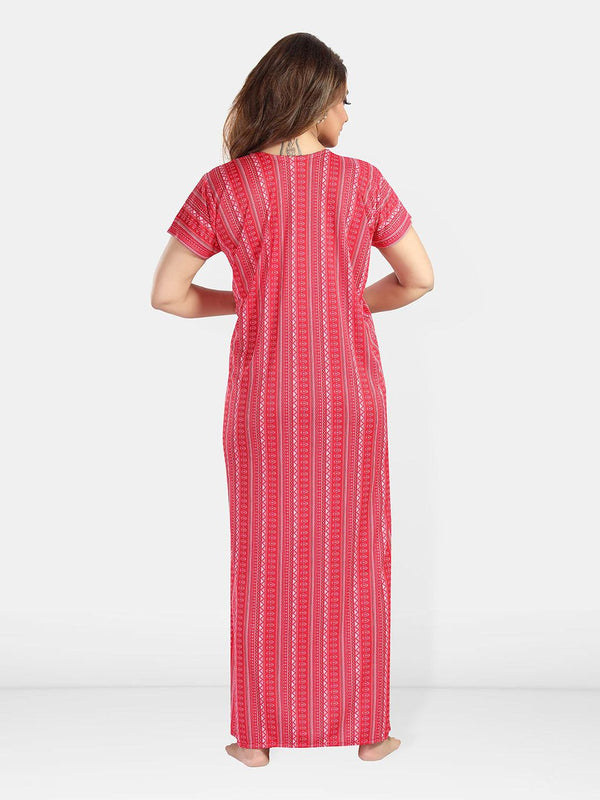 Be You Women Printed Maxi Nightdress