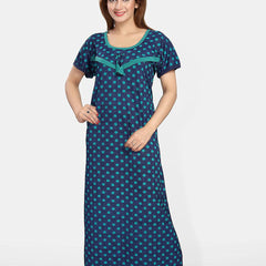 Be You Women Printed Maxi Nightdress
