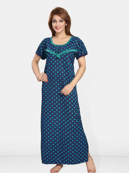 Be You Women Printed Maxi Nightdress
