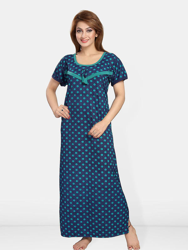 Be You Women Printed Maxi Nightdress