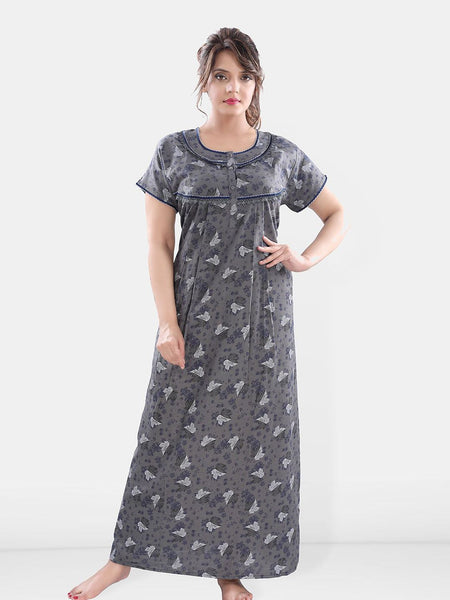 Be You Women Floral Printed Maxi Nightdress