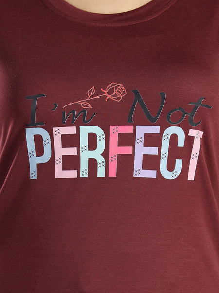 Be You Women Typography Printed Night suit