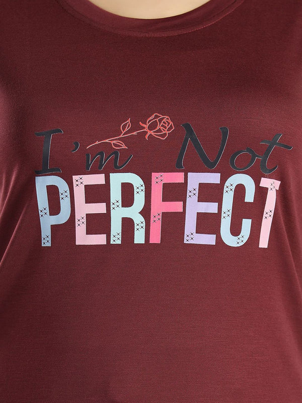 Be You Women Typography Printed Night suit
