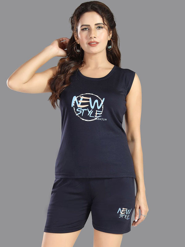 Be You Women Typography Printed Round Neck Regular Night suit