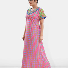 Be You Printed Pure Cotton Maxi Nightdress