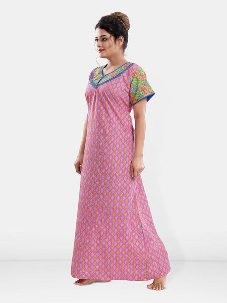Be You Printed Pure Cotton Maxi Nightdress