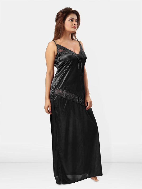 Be You Shoulder Straps Satin Maxi Nightdress
