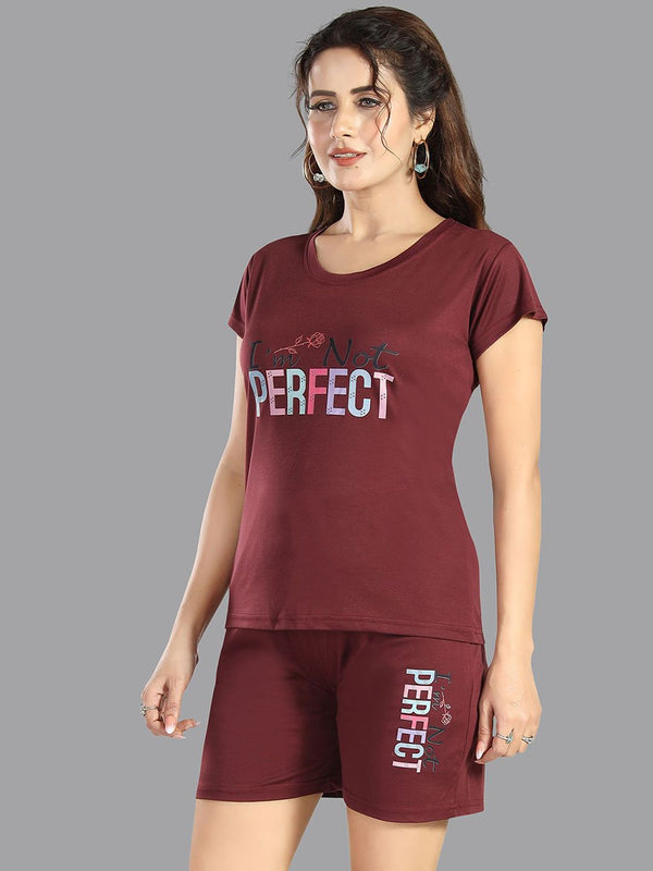 Be You Women Typography Printed Night suit