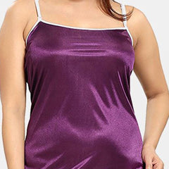 Be You Women Satin Nightwear Set-4 Pcs