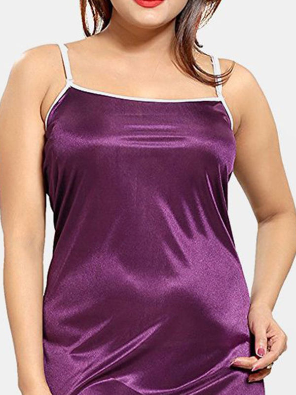 Be You Women Satin Nightwear Set-4 Pcs