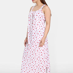 Be You Printed Pure Cotton Maxi Nightdress