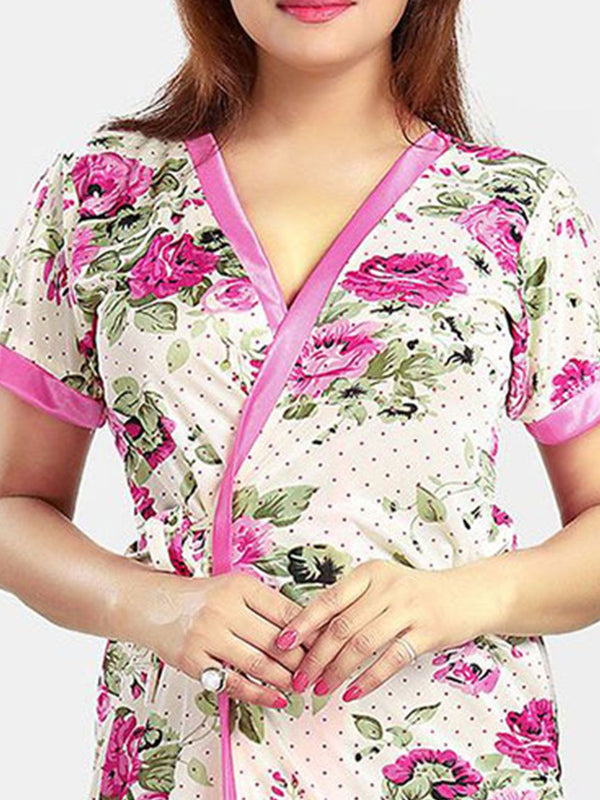 Be You Floral Printed Satin Maxi Nightdress