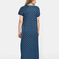 Be You Women Printed Maxi Nightdress
