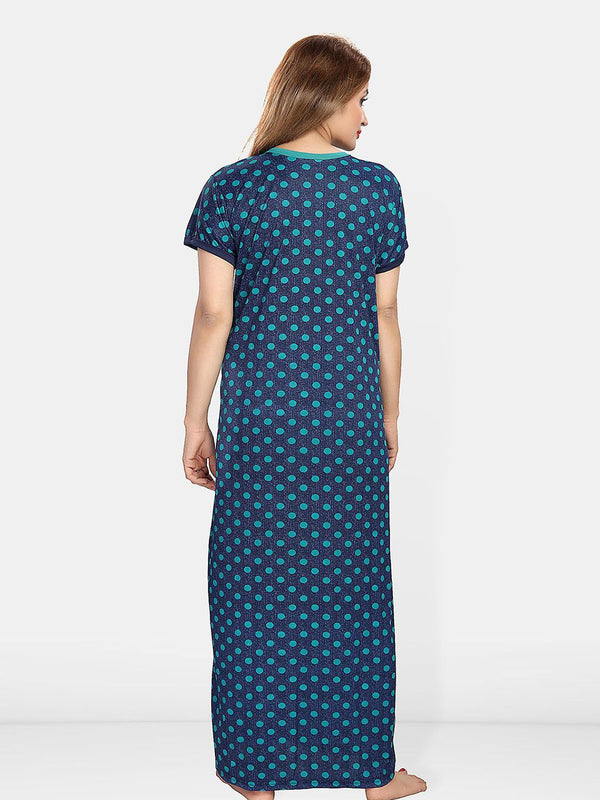 Be You Women Printed Maxi Nightdress