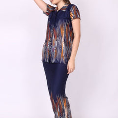 Be You Women Maroon Printed Satin Night suit