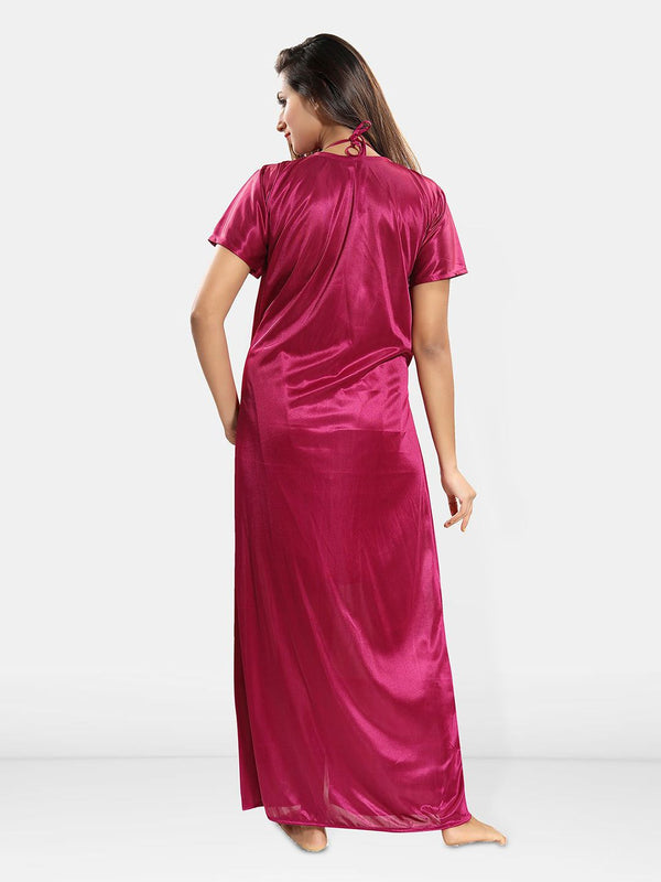 Be You Set of 2 Satin Maxi Sweat Nightdress