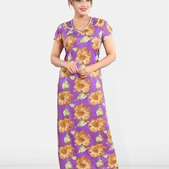 Be You Floral Printed Satin Maxi Nightdress