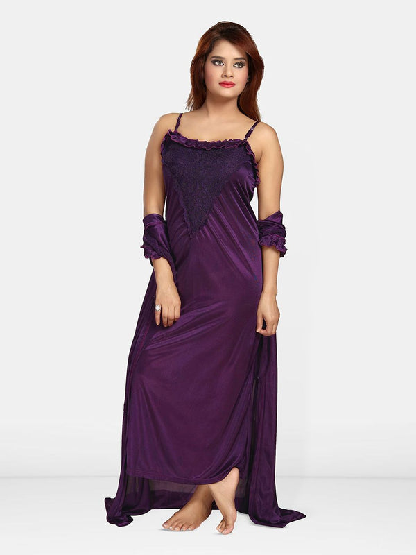 Be You Satin Maxi Nightdress With Robe