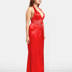 Be You Halter Neck Satin Maxi Nightdress