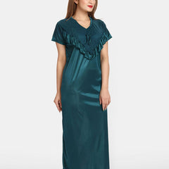 Be You Women Round Neck Maxi Nightdress