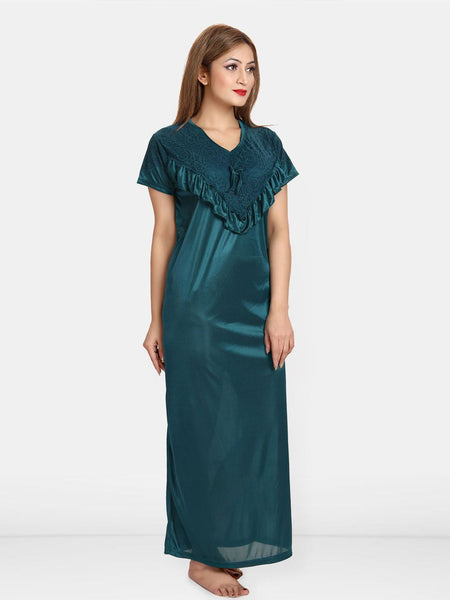 Be You Women Round Neck Maxi Nightdress