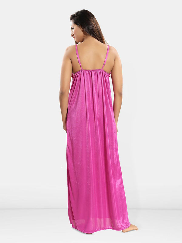 Be You Set of 2 Satin Maxi Wrap Nightdress