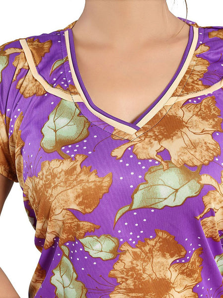 Be You Floral Printed Satin Maxi Nightdress