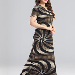 Be You Printed V-Neck Maternity Maxi Nightdress