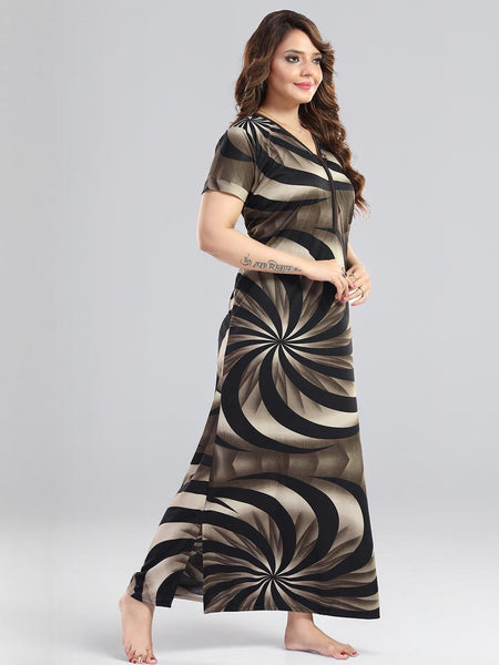 Be You Printed V-Neck Maternity Maxi Nightdress